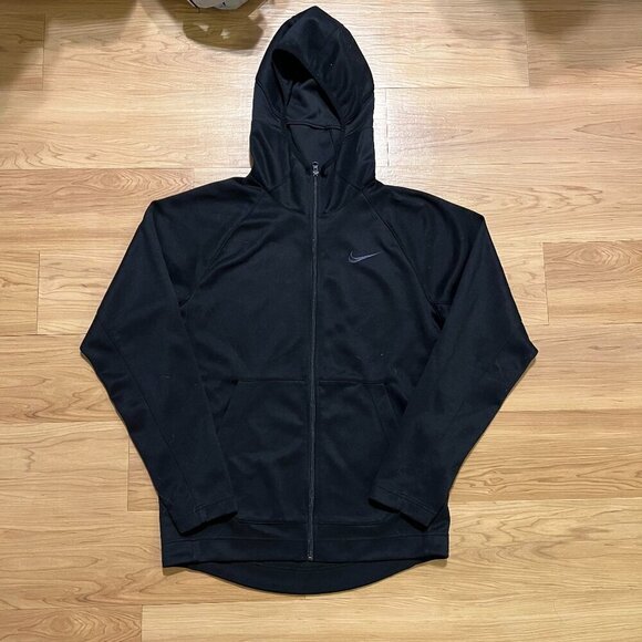 Nike Spotlight Men's Full-Zip Basketball Hoodie - Black/Anthracite - Picture 1 of 7
